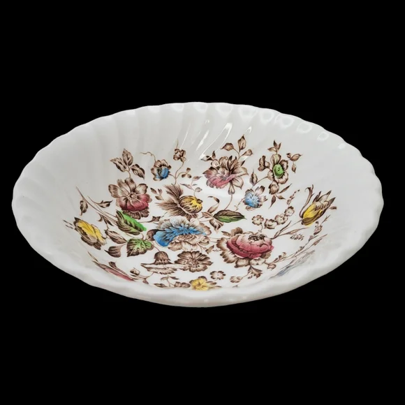 4 Vintage Staffordshire Bouquet 6" Cereal Bowls by Johnson Brothers England - Picture 5 of 8